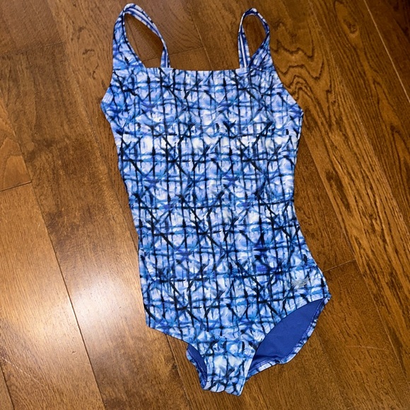 Speedo Other - One piece blue and white swim suit